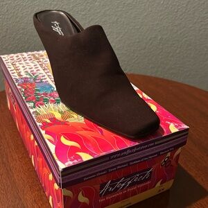 Brighton Brown suede clogs, sold by Brighton boutique by art effects footwear